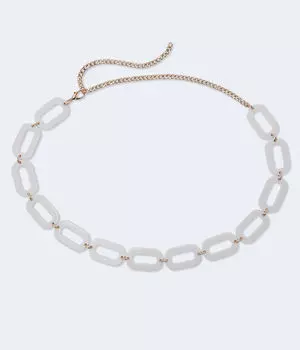 Овальный ремень-цепочка Aeropostale, белый