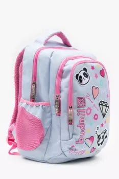 Овальный рюкзак Budmil, серый/розовый