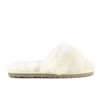 Овчинные тапочки в цвете «Ваниль» mou, цвет vanilla