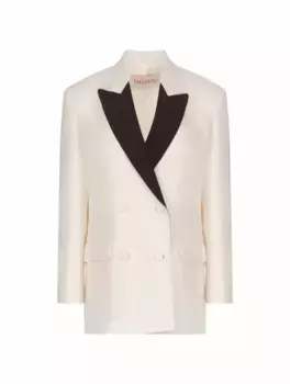 Оверсайз двубортный жакет Valentino Garavani, белый