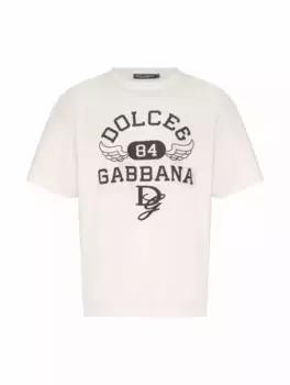 Оверсайз футболка с логотипом Dolce&Gabbana, белый