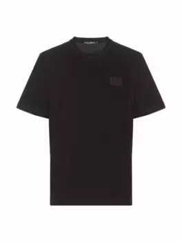 Оверсайз футболка с логотипом Dolce&Gabbana, черный