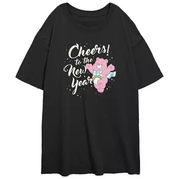 Оверсайз-футболка с новогодним рисунком Juniors' Care Bears Cheers Licensed Character, черный