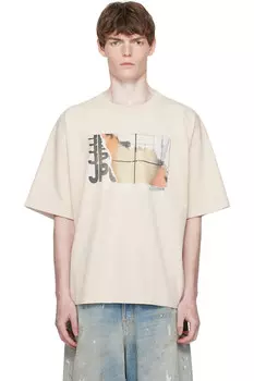 Оверсайз футболка с принтом огня Jean Paul Gaultier, мультиколор