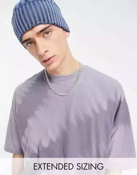 Оверсайз-футболка серого цвета в тон тай-дай ASOS