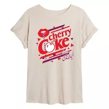 Оверсайз-футболка Very Cherry с принтом вишнёвой колы для подростков Licensed Character, бежевый
