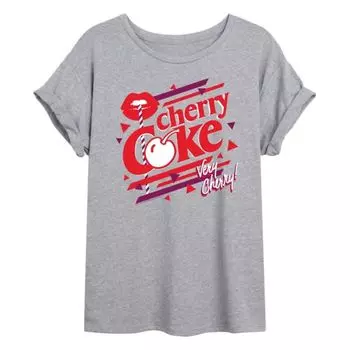 Оверсайз-футболка Very Cherry с принтом вишнёвой колы для подростков Licensed Character, серый