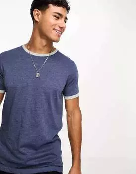 Оверсайз-футболка в рубчик Brave Soul из меланжевого денима