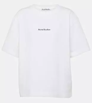 Оверсайз хлопковая футболка Acne Studios, Optic White