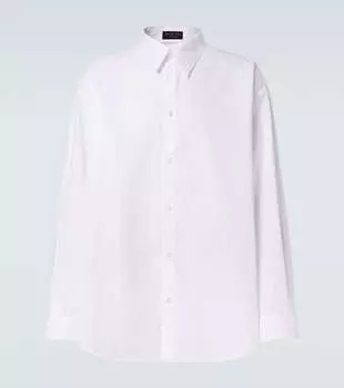 Оверсайз хлопковая рубашка Balenciaga, белый