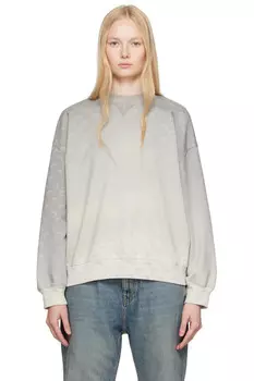 Оверсайз худи с эффектом выцветания Moon Marine Serre, серый