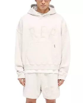 Оверсайз худи с аппликацией логотипа REP Represent, слоновая кость/кремовый