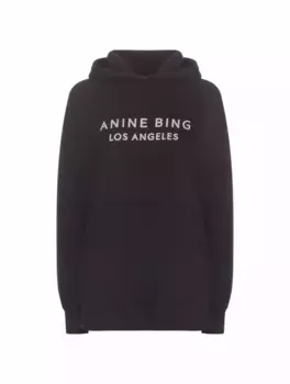 Оверсайз худи с логотипом Anine Bing, черный