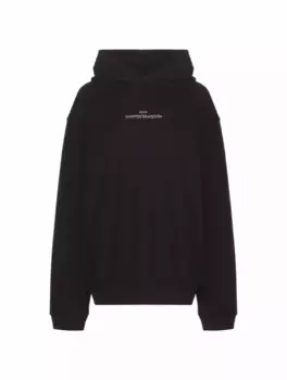 Оверсайз худи с логотипом MM6 MAISON MARGIELA, черный