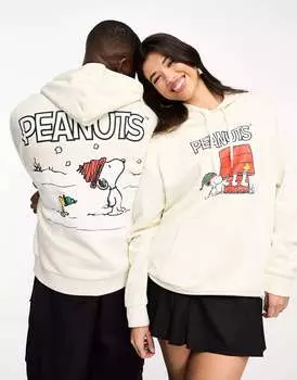 Оверсайз-худи унисекс с лицензией ASOS с рождественскими принтами Snoopy в камнях