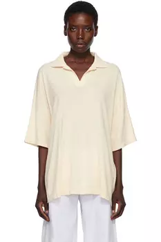 Оверсайз поло Lauren Manoogian, цвет ivory