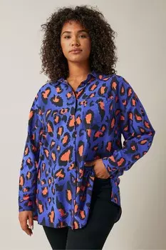 Оверсайз рубашка Evans, синий