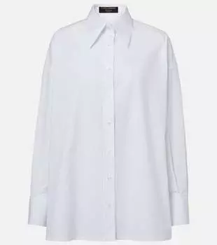 Оверсайз рубашка из хлопковой смеси Dolce&Gabbana, Optical White