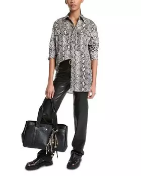 Оверсайз рубашка с принтом змеи Michael Kors, белый