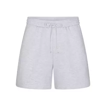 Оверсайз шорты SKIMS Cotton Fleece, цвет Light Heather Grey