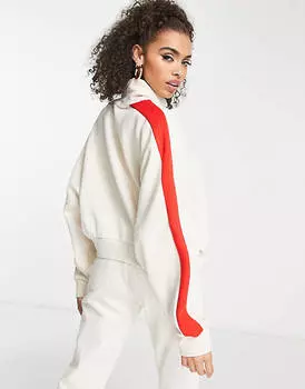 Овсяно-красный свитшот в стиле ретро с высоким воротником adidas Originals 'ski chic'
