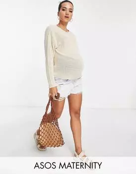 Овсяный джемпер с карманом для беременных ASOS DESIGN