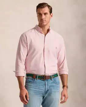 Оксфордская мужская рубашка классического кроя больших размеров Polo Ralph Lauren, коралловый/красный