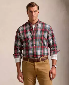Оксфордская мужская рубашка классического кроя больших размеров Polo Ralph Lauren, мультиколор