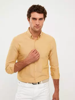 Оксфордская мужская рубашка с длинным рукавом LC Waikiki Basic