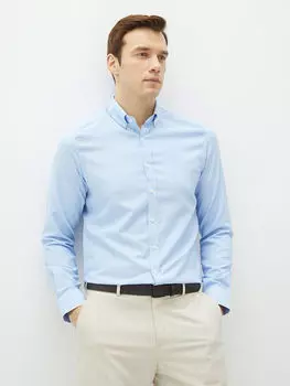 Оксфордская мужская рубашка с длинным рукавом LCWAIKIKI Formal