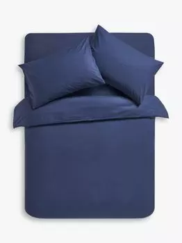 Оксфордская наволочка из египетского хлопка John Lewis Crisp and Fresh плотностью 200 нитей, темно-синяя