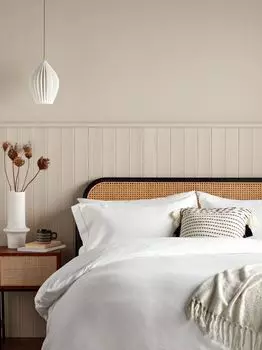 Оксфордская наволочка-лестница из 100% льна John Lewis, легкая в уходе, белая