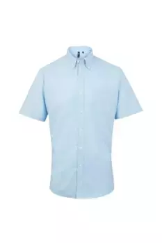 Оксфордская рабочая рубашка с короткими рукавами Signature Premier, синий