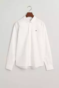 Оксфордская рубашка Gant Shield с логотипом GANT, белый
