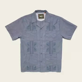 Оксфордская рубашка Guayabera синего цвета индиго Howler Brothers
