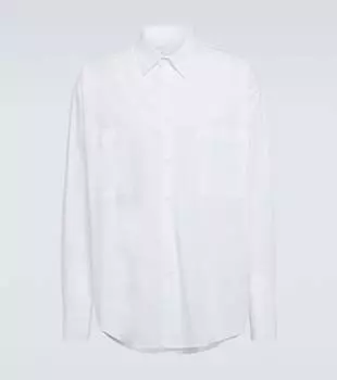 Оксфордская рубашка gus из хлопкового поплина The Frankie Shop, белый