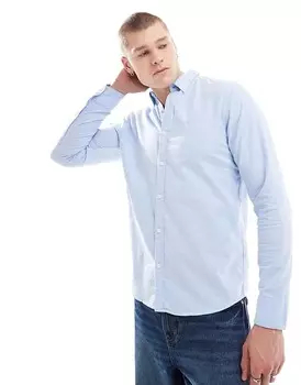 Оксфордская рубашка Hollister Core светло-голубого цвета