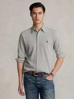 Оксфордская рубашка из полулегкой сетки Polo Ralph Lauren, Andover Heather