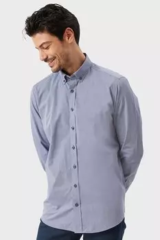 Оксфордская рубашка на теле Ac&Co, синий