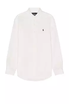 Оксфордская рубашка, окрашенная в готовой одежде Polo Ralph Lauren, белый