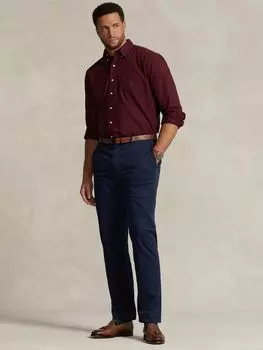 Оксфордская рубашка Polo Big & Tall, окрашенная в готовом виде Ralph Lauren, гарвардское вино