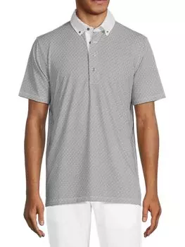 Оксфордская рубашка-поло Greca Contrast Greyson, цвет Arctic Grey