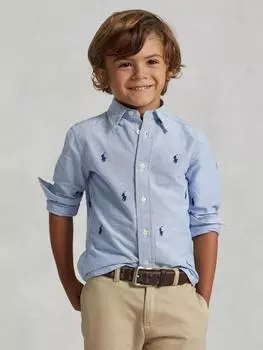 Оксфордская рубашка polo kids ' schiffli Ralph Lauren, синий