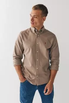 Оксфордская рубашка с длинными рукавами Next, серый