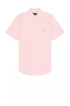 Оксфордская рубашка с коротким рукавом Polo Ralph Lauren, розовый