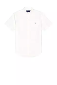 Оксфордская рубашка с коротким рукавом Polo Ralph Lauren, белый
