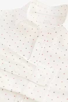 Оксфордская рубашка с принтом Next, белый