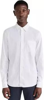 Оксфордская рубашка стрейч Faherty, белый