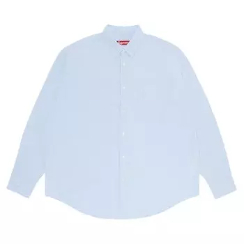 Оксфордская рубашка свободного кроя Supreme, светло-голубая
