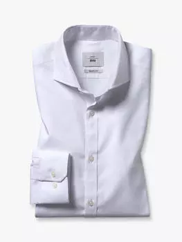 Оксфордская рубашка узкого кроя Moss 1851 Pinpoint без глажки, белая
